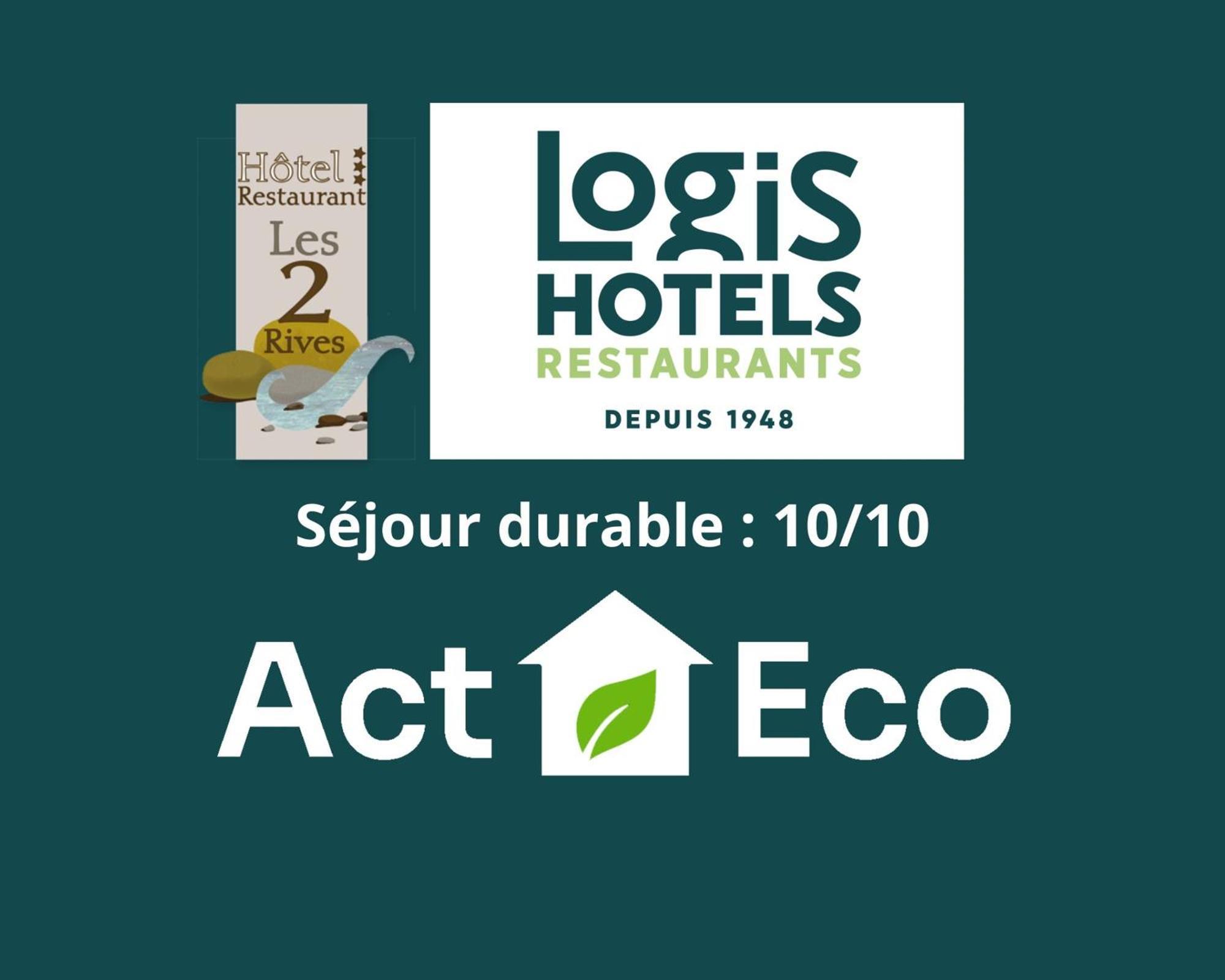 Logis Hotel Restaurant Les 2 Rives - A75, En Bordure De Riviere Banassac Dış mekan fotoğraf